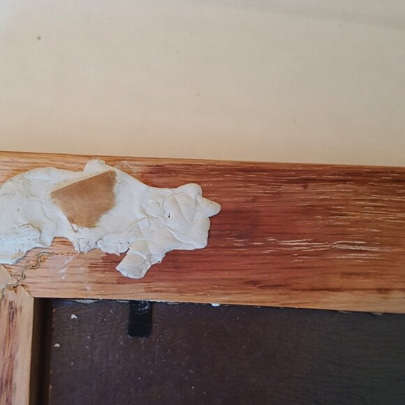 Country Wall Plaque Picture Matted Glass Angel Cat Cow Favorite Country Things - Picture 11 of 11